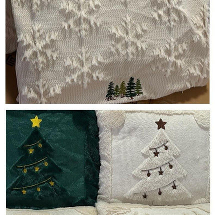 Set of 2 Christmas Cushion Covers - Reindeer (Pillow filling not included)