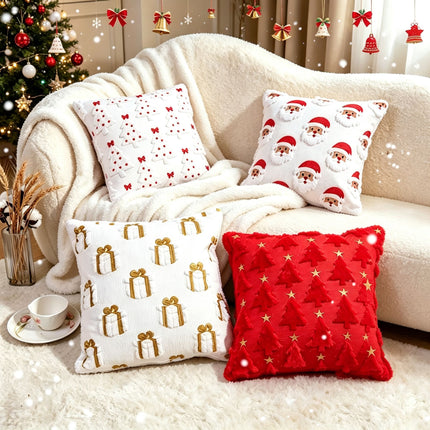 Set of 2 Christmas Cushion Covers (Pillow filling not included)-Style 20