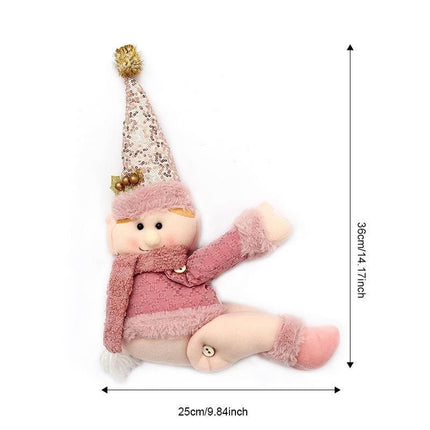 2Pcs Christmas Tall Hat Santa Curtain Tiebacks