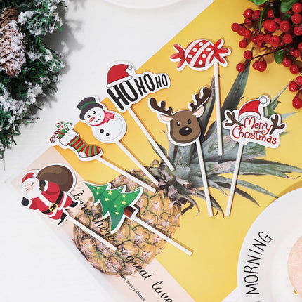 20 Sets Christmas Cake Toppers (8 Pieces Per Set)