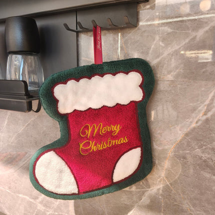 2Pcs Green Border Christmas Stocking Ornament