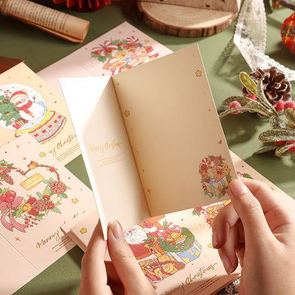 60 Sheets Watercolor Hot Stamping Christmas Greeting Cards Mixed pack
