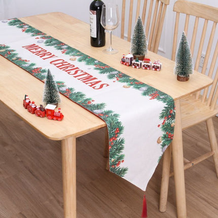 2Pcs Christmas Printed Table Runner 004