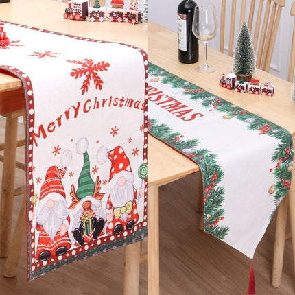 2Pcs Christmas Printed Table Runner 005