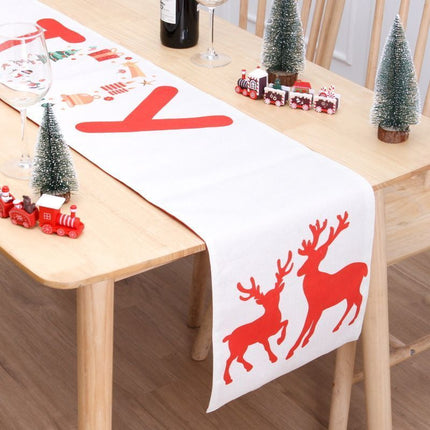 2Pcs Christmas Printed Table Runner 013