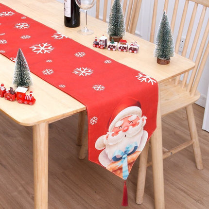 2Pcs Christmas Printed Table Runner 013