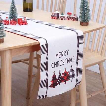 2Pcs Christmas Printed Table Runner 015