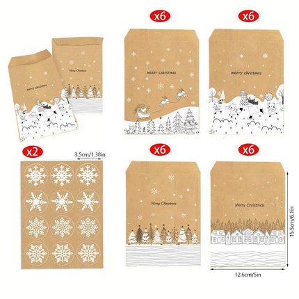 Christmas Mini Paper Bags S894, 24 Pieces