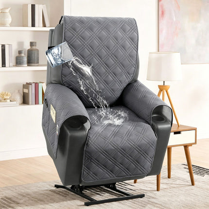Electric Recliner Sofa Cover (Grey)
