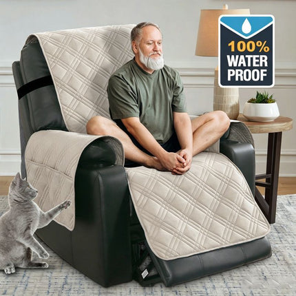 Electric Recliner Sofa Cover (Terracotta)