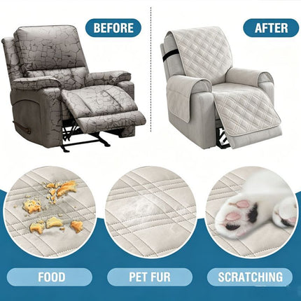 Electric Recliner Sofa Cover (Terracotta)