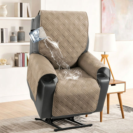 Electric Recliner Sofa Cover (Grey Brown)