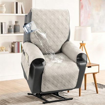 Electric Recliner Sofa Cover (French Grey)