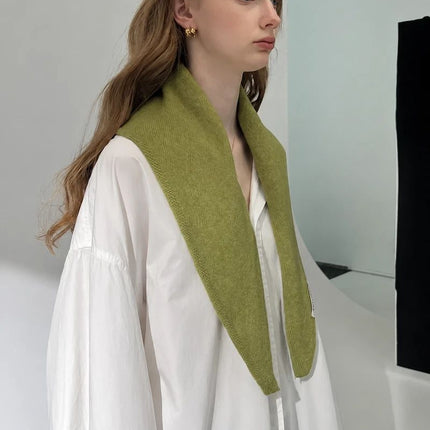 2pcs Fashion Warm Triangle Scarf - Green, 35×105cm