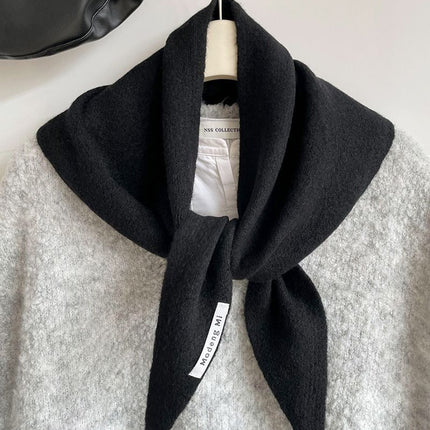 2pcs Fashion Warm Triangle Scarf - Black, 35×105cm