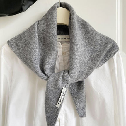 2pcs Fashion Warm Triangle Scarf - Medium Grey, 35×105cm