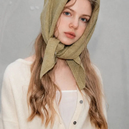 2pcs Fashion Warm Triangle Scarf - Medium Grey, 35×105cm