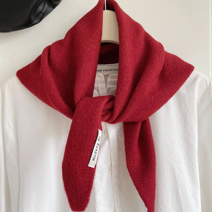2pcs Fashion Warm Triangle Scarf - Burgundy, 35×105cm