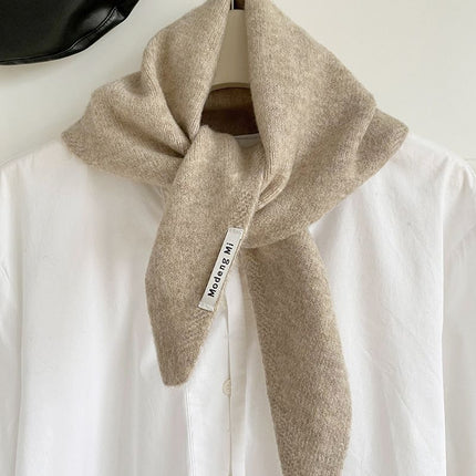 2pcs Fashion Warm Triangle Scarf - Light Khaki, 35×105cm
