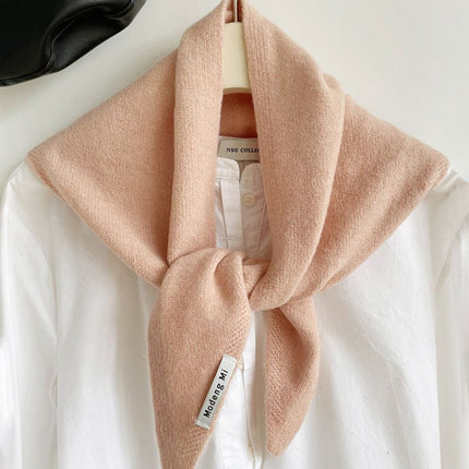 2pcs Fashion Warm Triangle Scarf - Pink, 35×105cm