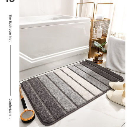 Non-slip Water Absorbent Bath Mat Grey