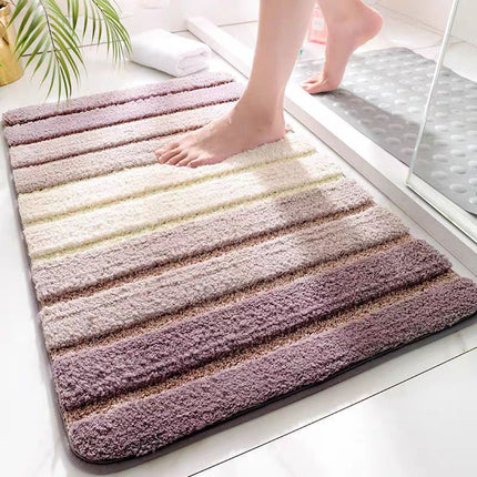 Non-slip Water Absorbent Bath Mat Light Purple