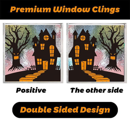 2Sets W14 Halloween Static Window Stickers (9 Sheets Per Set)