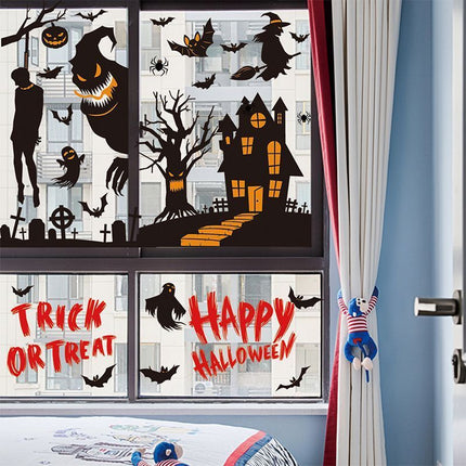 2Sets W2330 Halloween Static Window Stickers (9 Sheets Per Set)