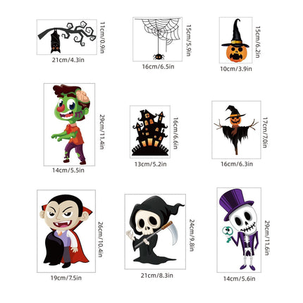 2Sets W2330 Halloween Static Window Stickers (9 Sheets Per Set)