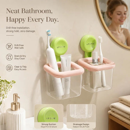 2pcs Wall-Mounted Storage Box (Sweetheart Pink)