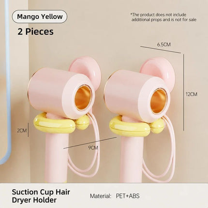 2pcs Hair Dryer Holder (Mango Yellow)