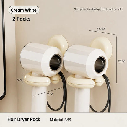 2pcs Hair Dryer Holder (Cream White)
