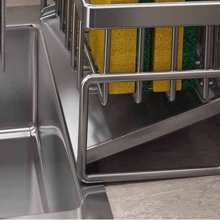Low Profile Tilted Dish Drying Rack Black 01