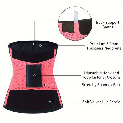 3.0mm Thickened Breathable Waist Trimmer | Sweat More for Intense Shaping, Waist Training & Back Support(black L  code)