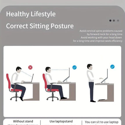 Multifunctional Laptop Stand: Portable and Foldable, 7-Level Height Adjustment, Efficient Heat Dissipation, Stable Load-Bearing