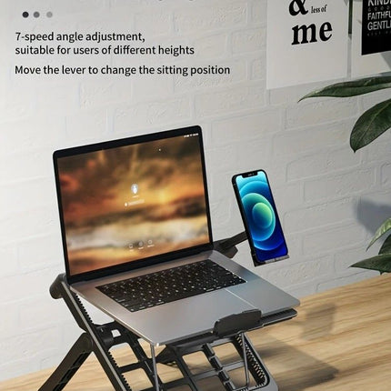 Multifunctional Laptop Stand: Portable and Foldable, 7-Level Height Adjustment, Efficient Heat Dissipation, Stable Load-Bearing