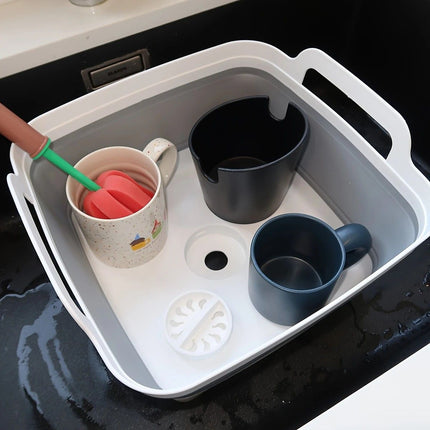 Portable Folding Sink: Space-Saving Storage, Multi-Use for Kitchen, Balcony, and Outdoors