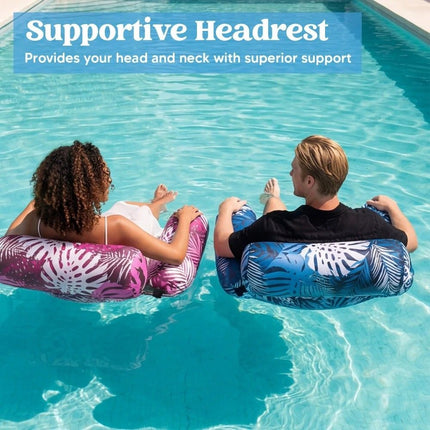 Water Floating Lounge Chair: Floating Pillow Design, Stable Sitting and Lying, Durable Oxford Fabric, Pool and Beach Vacation Companion.GREEN