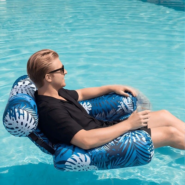 Water Floating Lounge Chair Floating Pillow Design Stable Sitting and Lying Durable Oxford Fabric Pool and – product detail