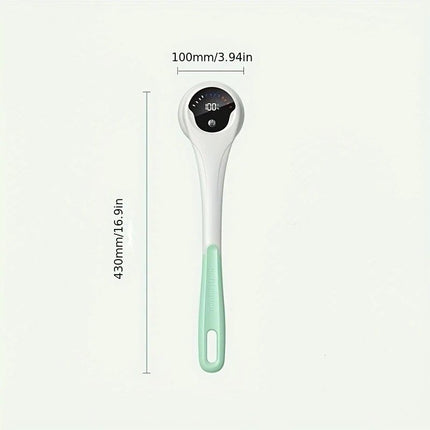 Multi-Function Electric Body Brush: 360° Rotation, Auto-Cleaning, 5 Brush Heads, 3-Speed Adjustment, Wet & Dry Use for Home Spa Experience.GREEN