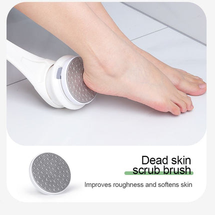Multi-Function Electric Body Brush: 360° Rotation, Auto-Cleaning, 5 Brush Heads, 3-Speed Adjustment, Wet & Dry Use for Home Spa Experience.GREEN