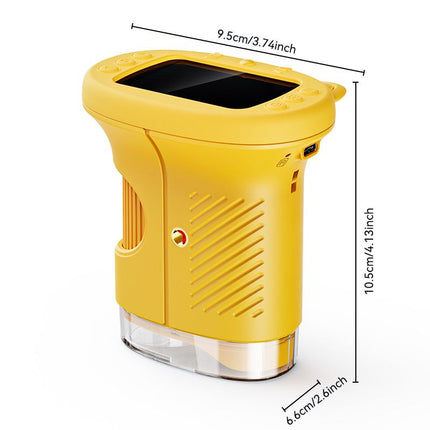 Children's 1000X Digital Microscope 2.4 Inch IPS Screen Portable Mini LED Microscope with Photo Video and PC Connection Science Educational Toy.YELLOW