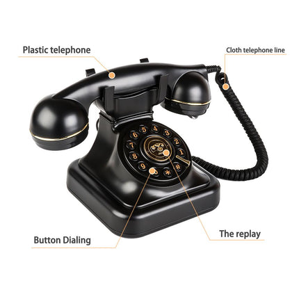 European Retro Desktop Phone: Classic look meets modern utility, free from digital distractions, perfect for home and office, reviving elegant call moments.