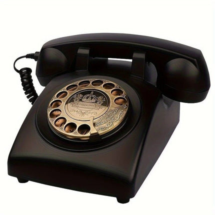 Light Luxury Retro European Telephone: Royal court-style design, eco-friendly ABS material, free from digital distractions, perfect for home and office, returning to pure communication.PINK
