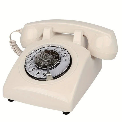 Light Luxury Retro European Telephone: Royal court-style design, eco-friendly ABS material, free from digital distractions, perfect for home and office, returning to pure communication.PINK