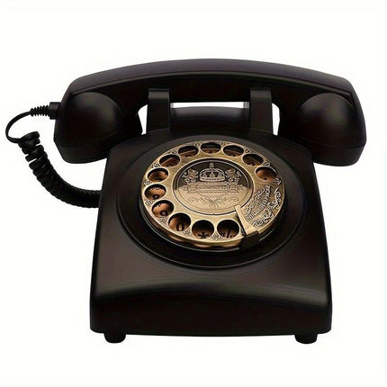 Light Luxury Retro European Telephone: Royal court-style design, eco-friendly ABS material, free from digital distractions, perfect for home and office, returning to pure communication.beige