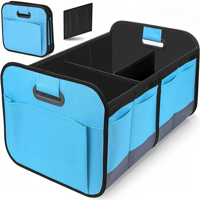 1 Car Trunk Organizer Automotive Storage Reinforced Handle Foldable Multi-Compartment Car Organizer
