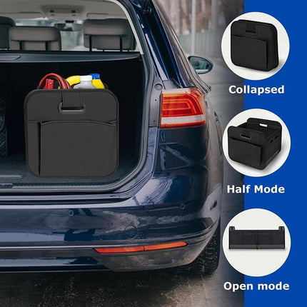 1 Car Trunk Organizer, Automotive Storage, Reinforced Handle, Foldable Multi-Compartment Car Organizer, 600D Oxford Fabric, Suitable for Any Car, SUV, Minivan, Vehicle Storage.BLUE