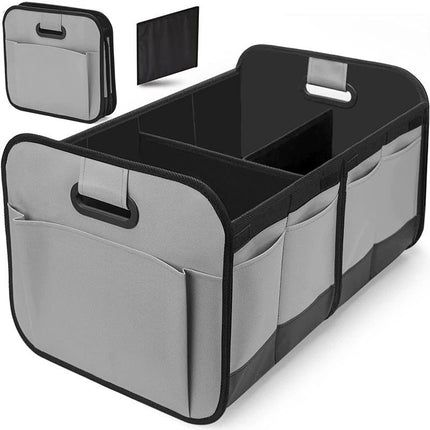 1 Car Trunk Organizer, Automotive Storage, Reinforced Handle, Foldable Multi-Compartment Car Organizer, 600D Oxford Fabric, Suitable for Any Car, SUV, Minivan, Vehicle Storage.BLUE