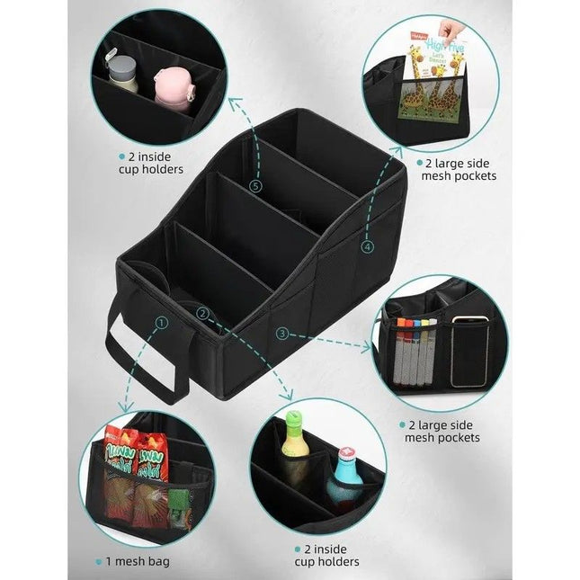 Car Multi-Compartment Organizer Non-Slip & Spacious 4-Section Storage for a Tidy Interior – product detail